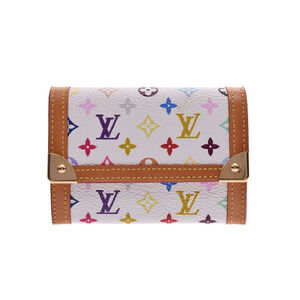 Louis Vuitton Multicolor Plat White Leather Wallet
